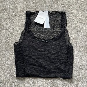 Forever 21 Sheer Black Crop Top